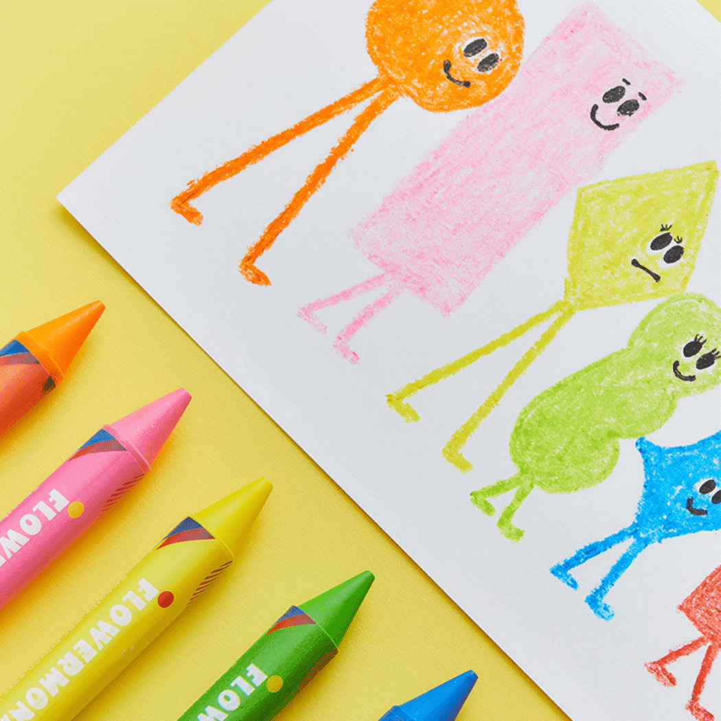 Flower Monaco Palmy Crayons 16 Colours-1954803153165750279