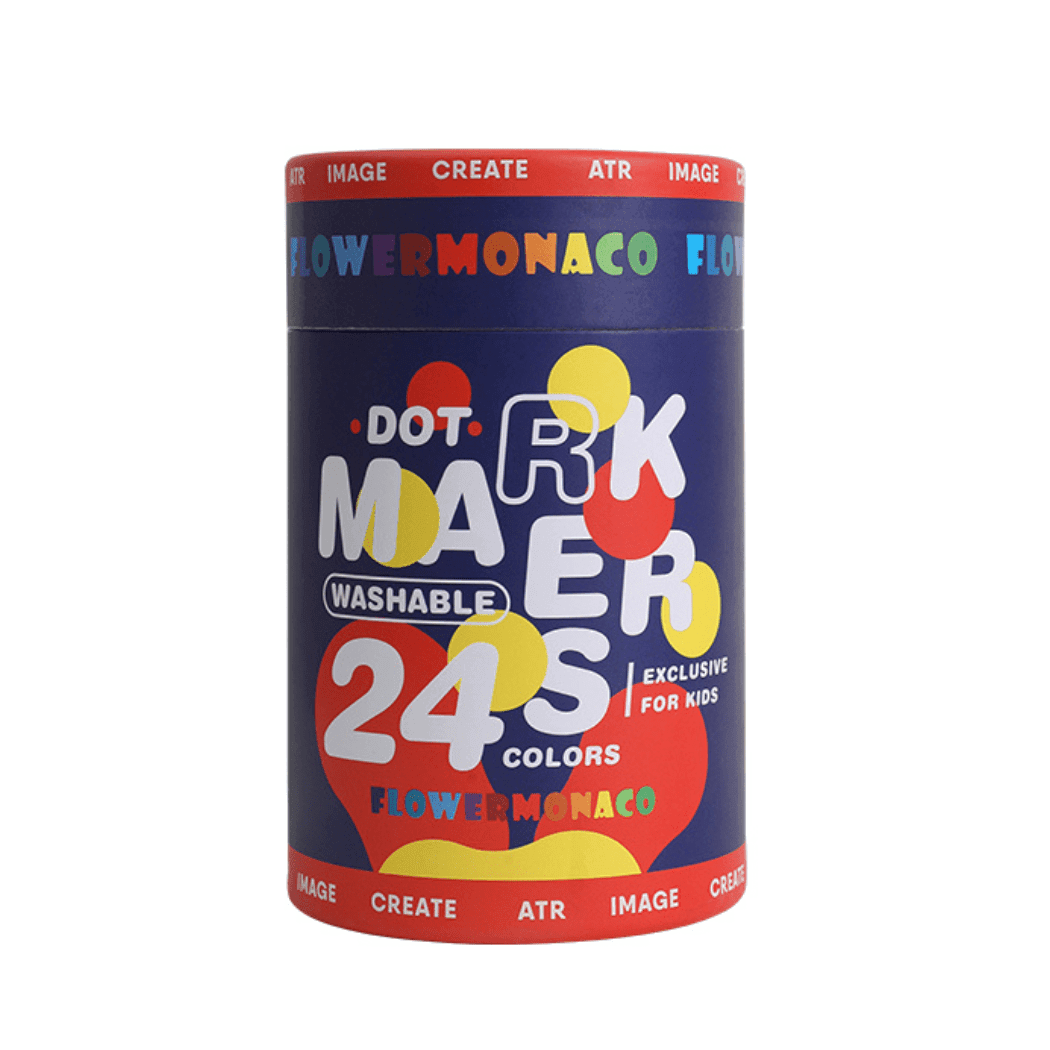 Flower Monaco Round Washable Marker 24 Colours-1910112117474856960