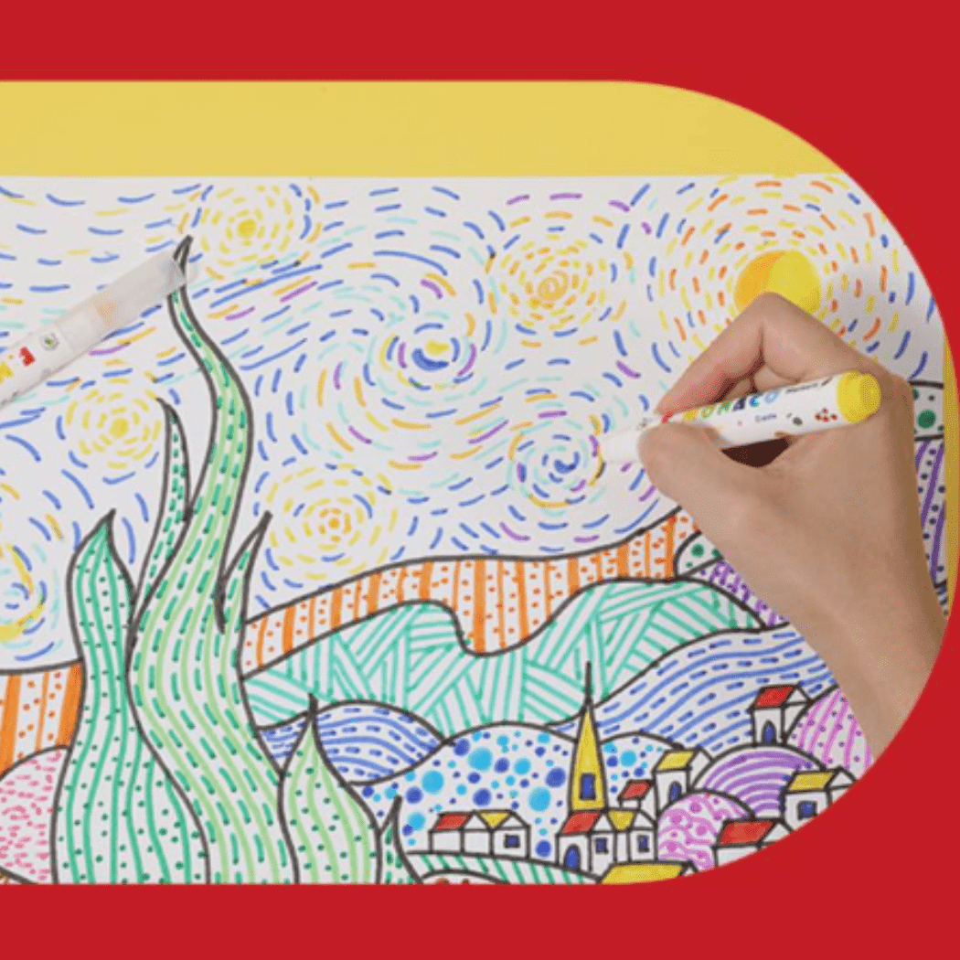 Flower Monaco Round Washable Marker 24 Colours-1910112117474856965