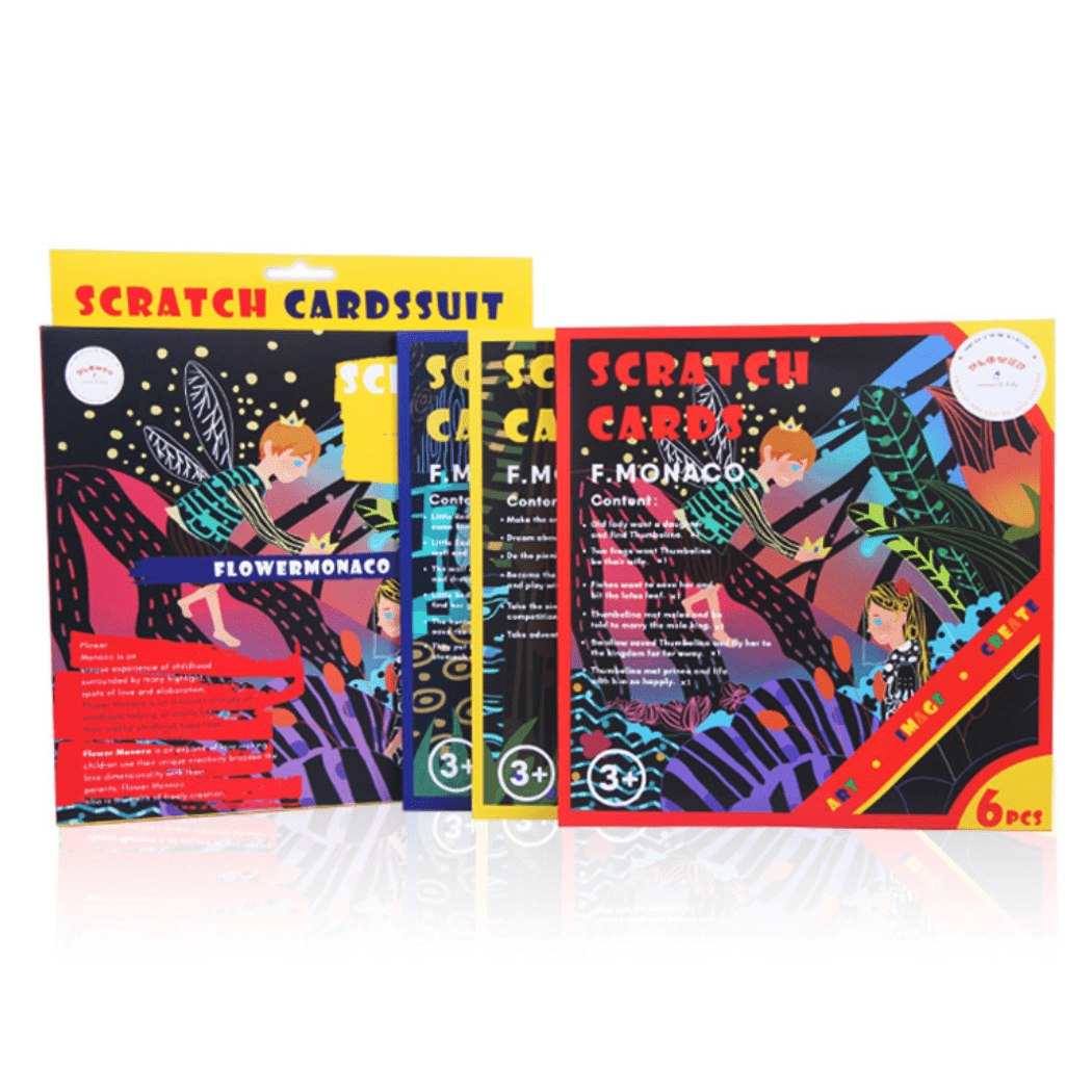 flower Monaco Scratch Art Set-1954803112791379968