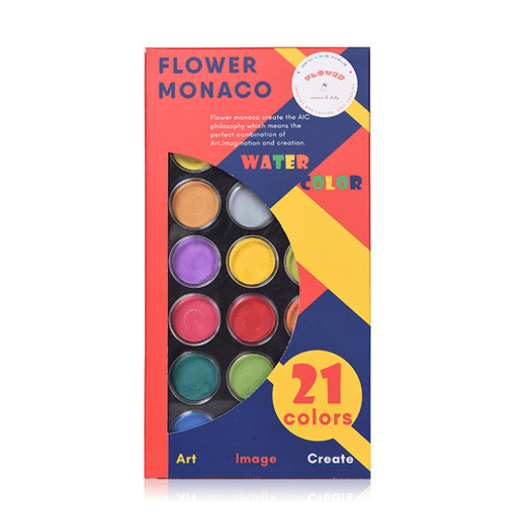 Flower Monaco Water Color 12 Colors-1935134259736088578