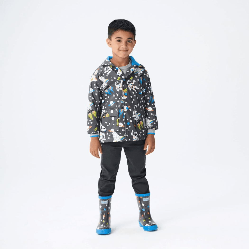 HATLEY Colour Changing Raincoat | Outer Space Size 10-1910112139302014978