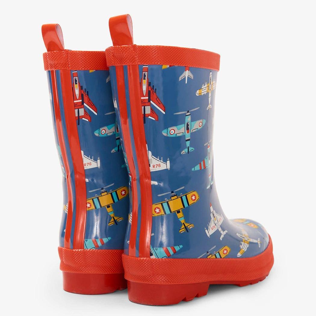 HATLEY Shiny Kids Rain Boots | Flying Aircrafts size 7-1910112141898289152
