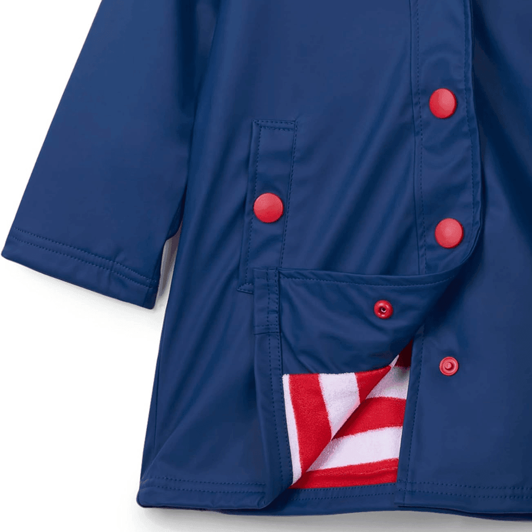 HATLEY Splash Rain Jacket | Navy & Red Size 4-1910112163247296514