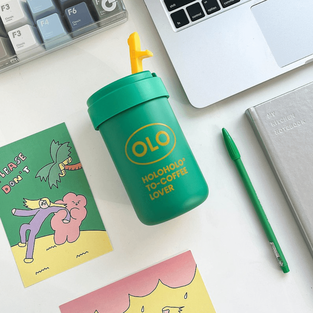 HOLOHOLO Thermo Coffee Cup 380Ml Green-1954803061474070531