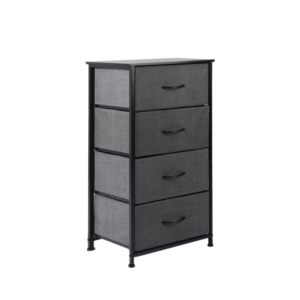 Levede Storage Cabinet Tower Chest Dark Grey-1954802983199969280