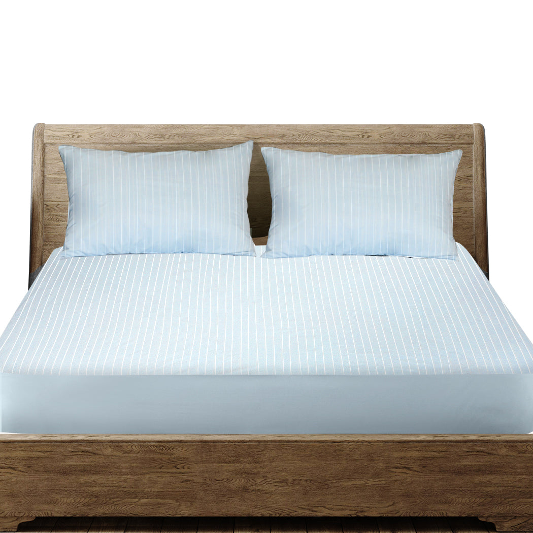 Dreamz Double Mattress Protector Pillowcases Double Blue-1910112876966842368