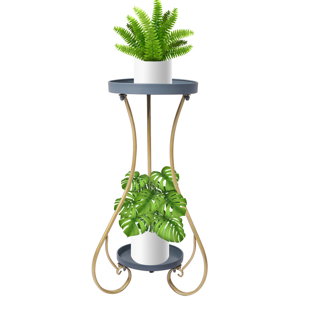Levede Plant Stand 2 Tiers Outdoor Indoor Medium-1910112299369238528