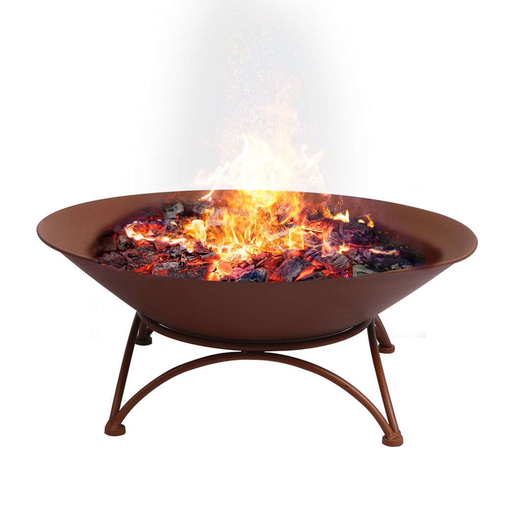 2 IN 1 Fire Pit Outdoor Pits Bowl Steel Rust-1910112944172175360