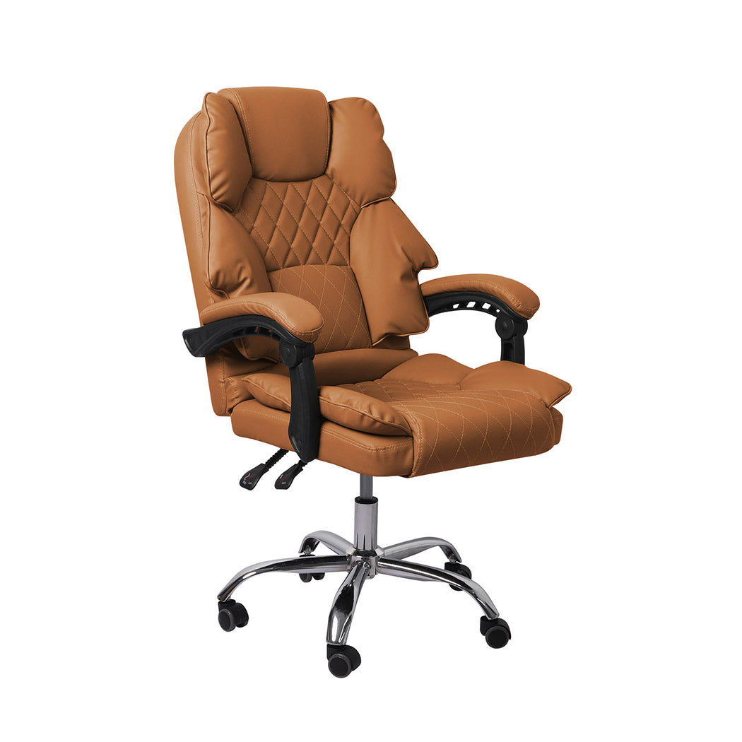 Levede Gaming Chair Office Computer Brown No Footrest-1954802891122413568