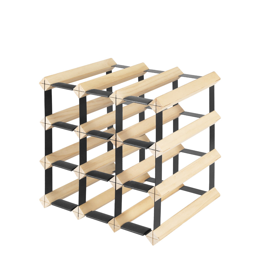 Levede Timber Wine Storage Rack Wooden 12 Bottle-1910112324249849856