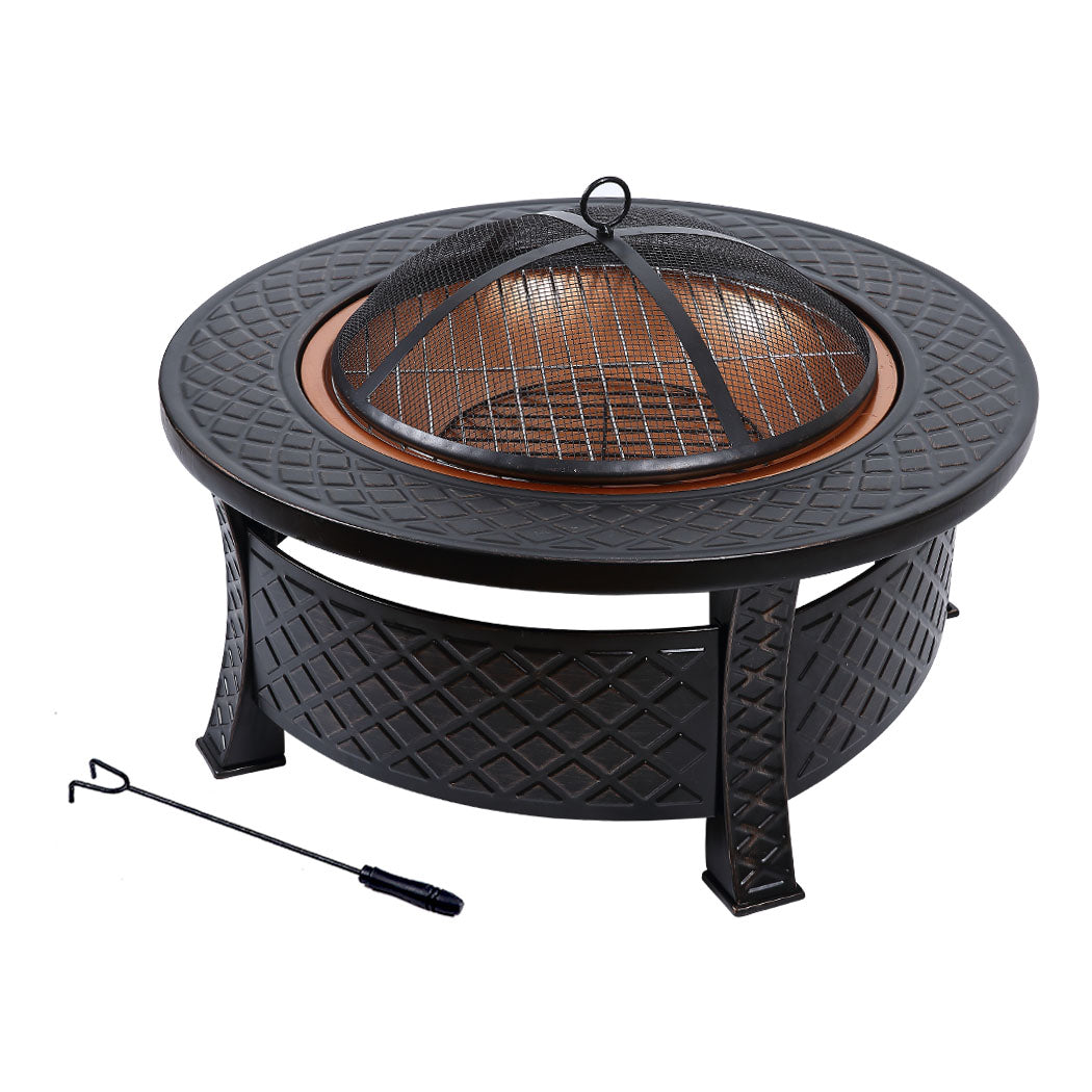 Moyasu 3 IN 1 Fire Pit BBQ Grill Pits-1910112942565756928