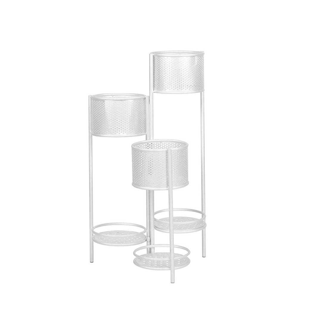 Levede 6 Tier Plant Stand Swivel Outdoor White-1910112296412254208