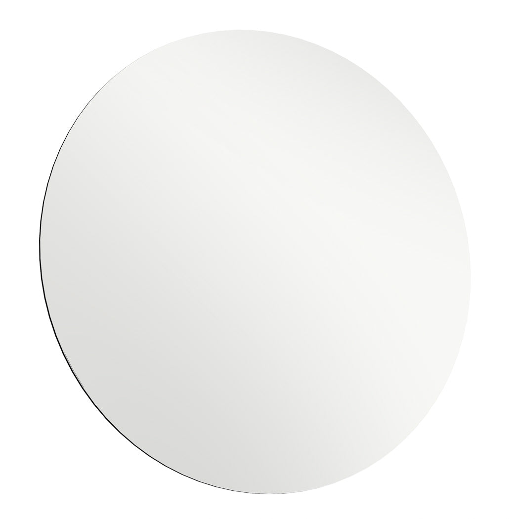 Yezi 50cm Round Wall Mirror Frameless Tempered Glass-1973193573570580480