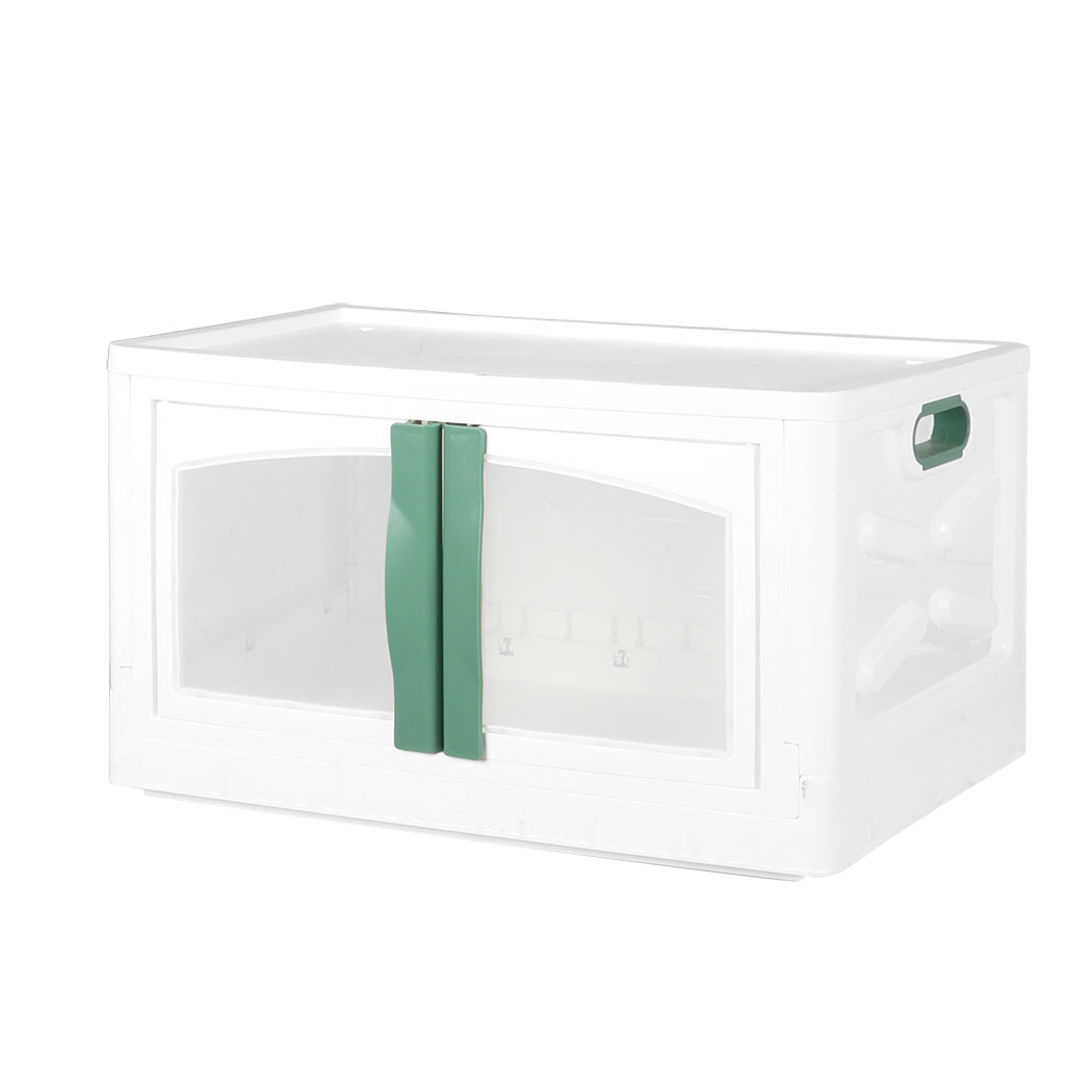 Foldable Storage Box Stackable Container Green-1910112538205491200