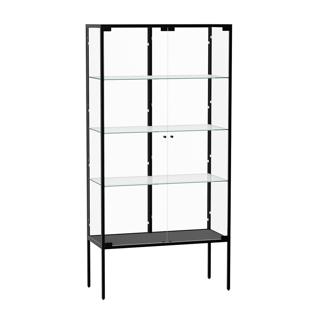 Stacked Glass Display Cabinet Steel 4 Tier 160cm-1954802409951858688
