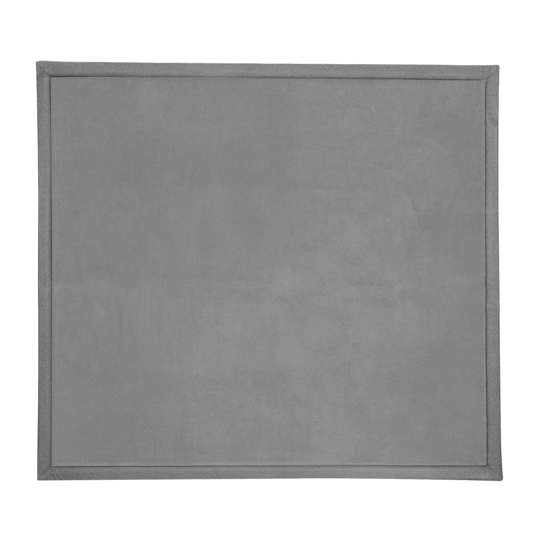 Marlow Coral Velvet Area Rugs Large Mat 180x200cm Grey-1954802462355492864