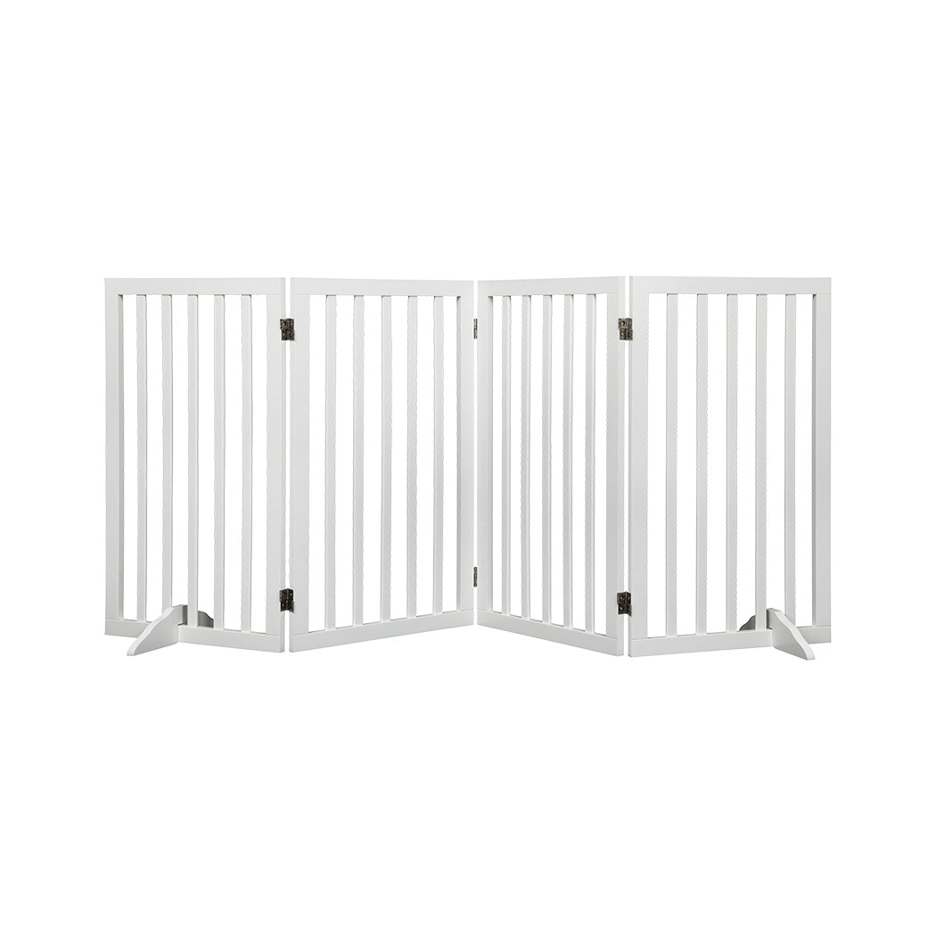 PaWz Wooden Pet Gate Dog Fence Safety White 800x 3MM-1954802529401442304