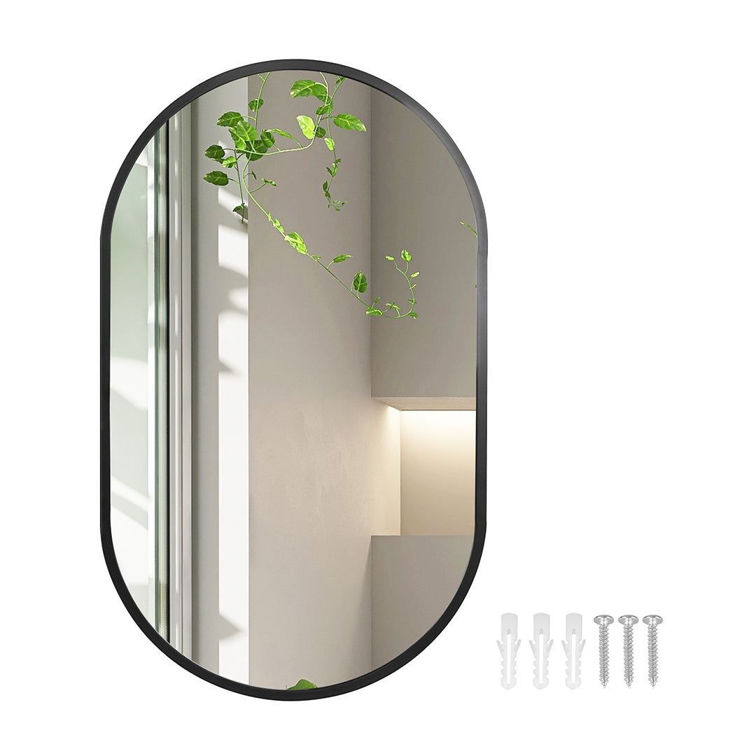 Yezi Large Wall Mirror Bathroom Decor Black-1954803006767763456