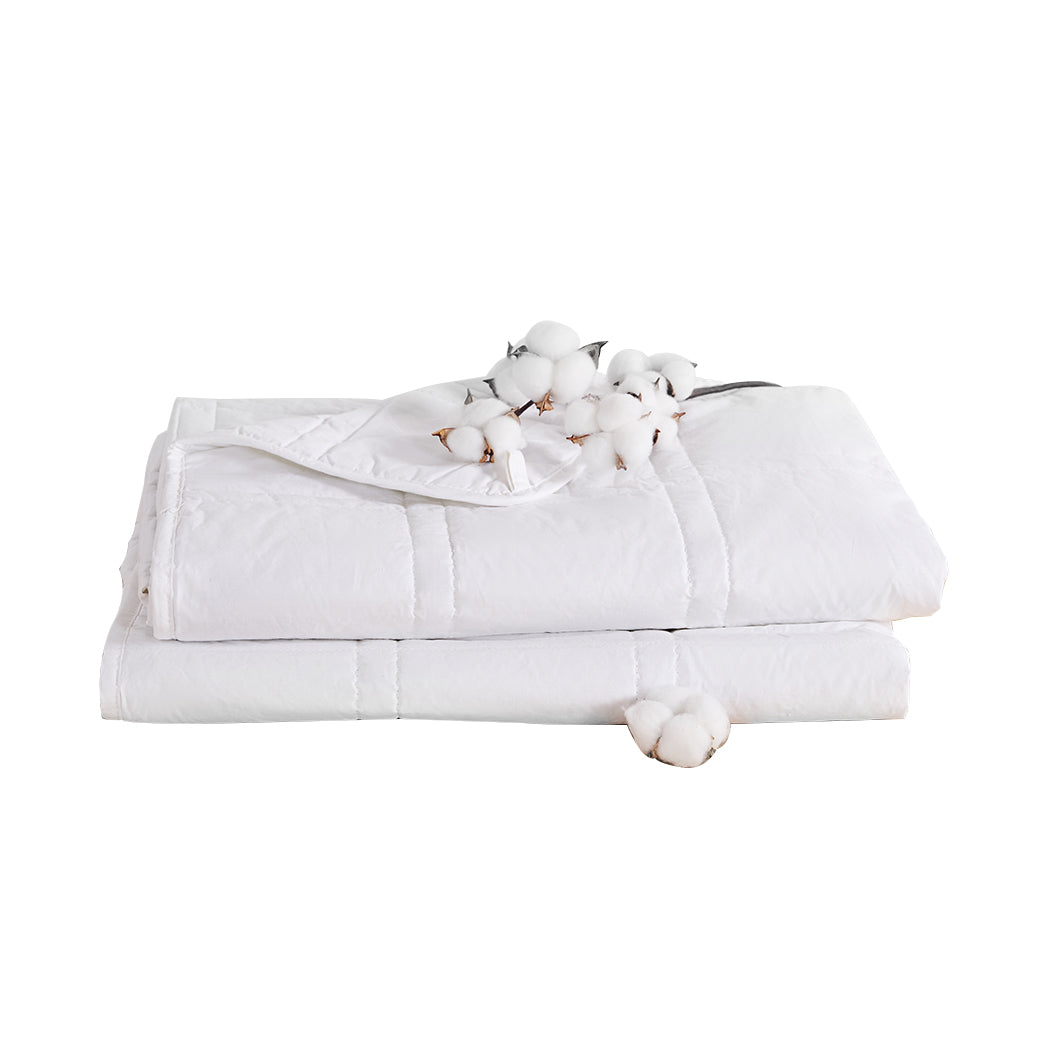 Dreamz Weighted Blanket Summer Cotton White Double 9KG-1910113225966489600