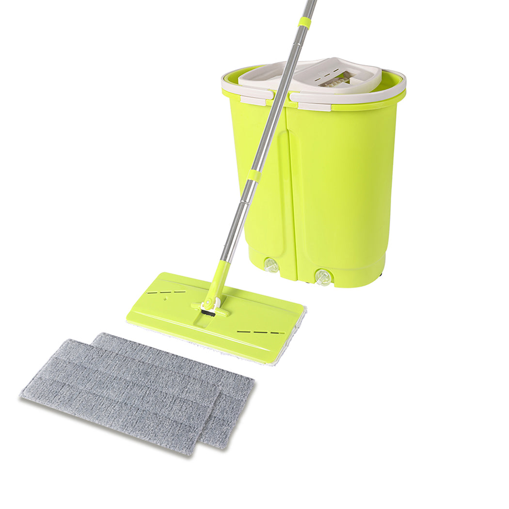 Cleanflo Flat Mop Bucket Set Cleaner Green-1919892884891504640