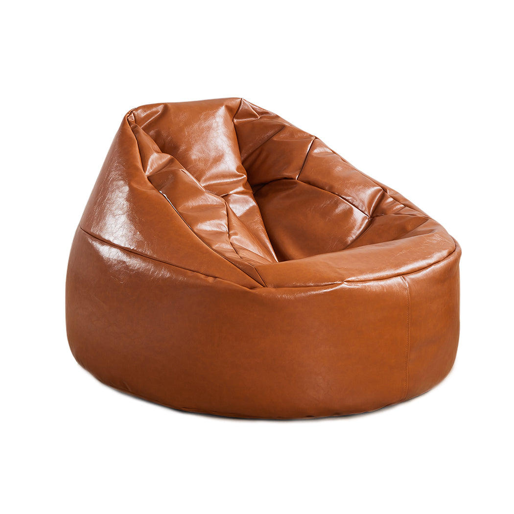 Marlow Bean Bag Chair Cover PU Couch Tan-1973194022012981248