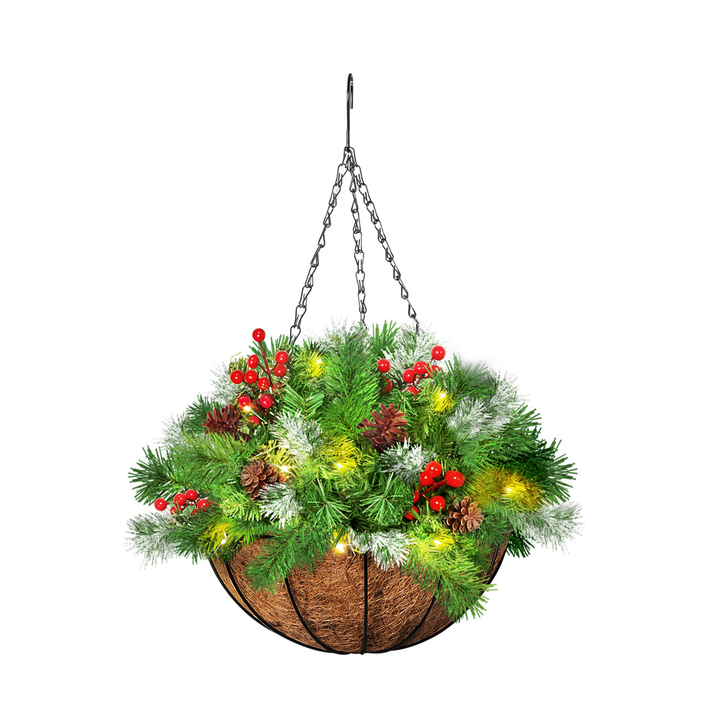 Santaco Christmas Hanging Basket Ornaments 25CM-1954802332424343552