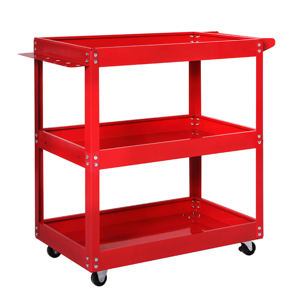 Traderight 3-Tier Tool Cart Trolley Red-1954802742618886144