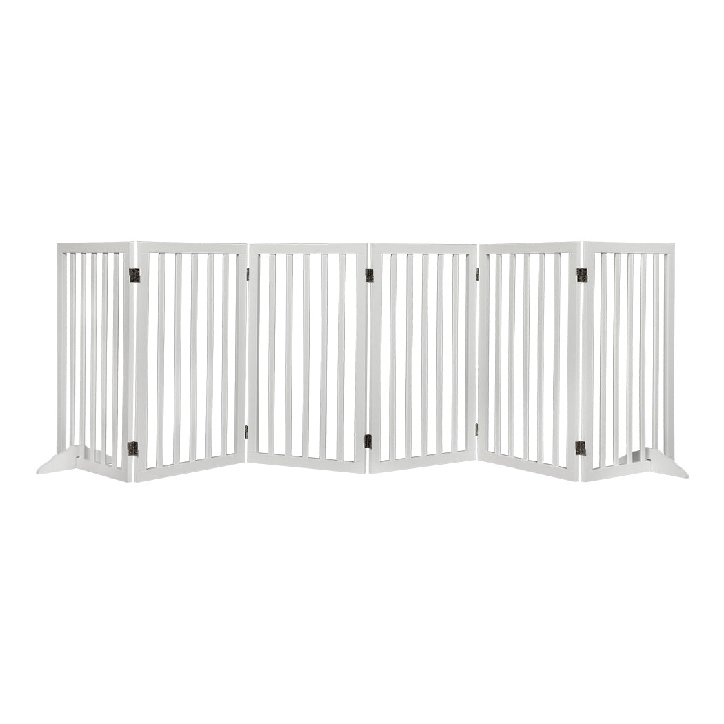 PaWz Wooden Pet Gate Dog Fence Safety White 10 Pack-1954802529925730304