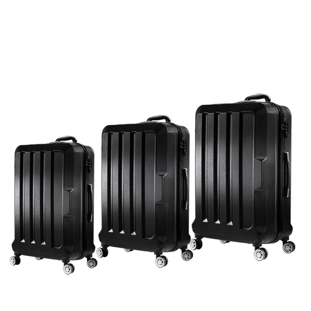 Slimbridge 20"24"28" 3PC Luggage Sets Black-1954802803767644160