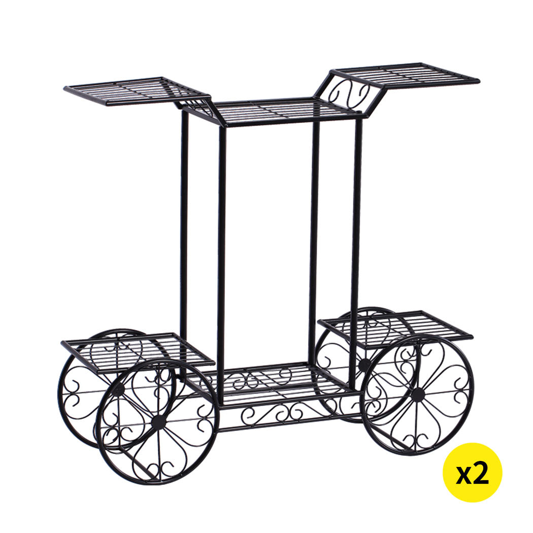 2x Levede Plant Stand Outdoor Indoor Gold-1919892858303811584