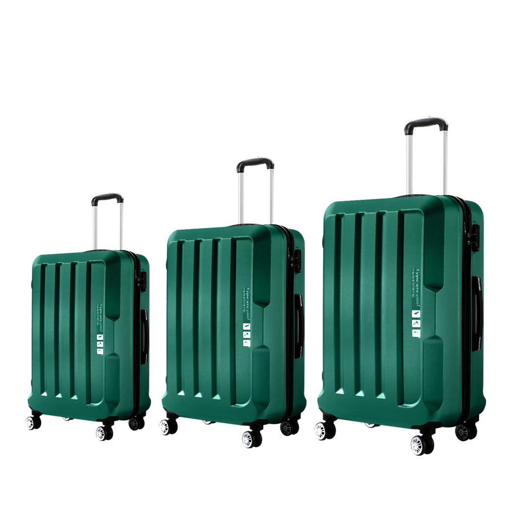 Slimbridge 20"24"28" 3PC Luggage Sets Green-1954802804241600512