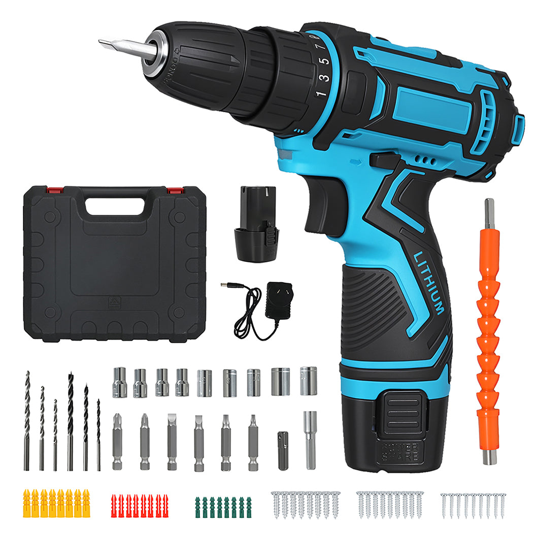 Traderight 12V Cordless Drill Kit 2.0Ah with 74pcs Set-1973194188094836736