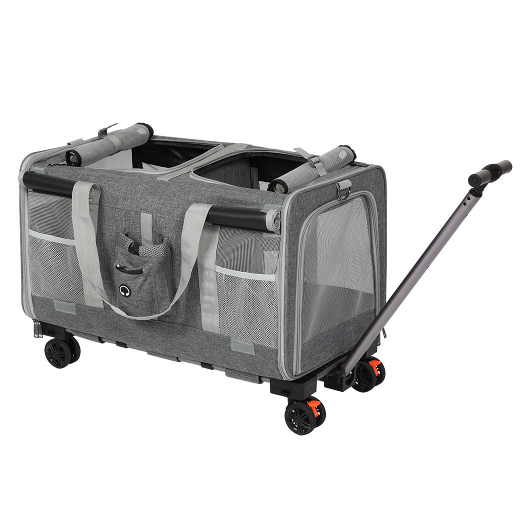 Pawz Pet Carrier 4 Wheel Portable Rolling Foldable-1954802466788872192
