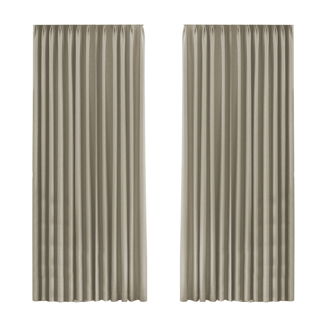 Marlow 2XBlockout Curtains Chenille 180x250 Coffee CD1016-180x250-DG-1954802976510054400