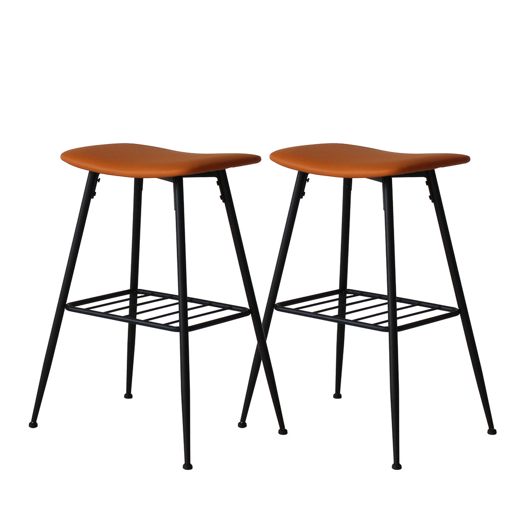 Levede 2x Bar Stools Kitchen Bar Pub Tan-1910113243121192960