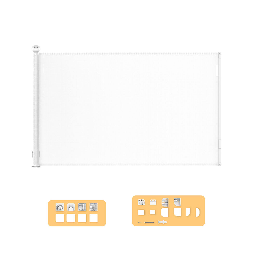 BoPeep Retractable Baby Safety Gates 300cm White 300 cm-1954802789565730816