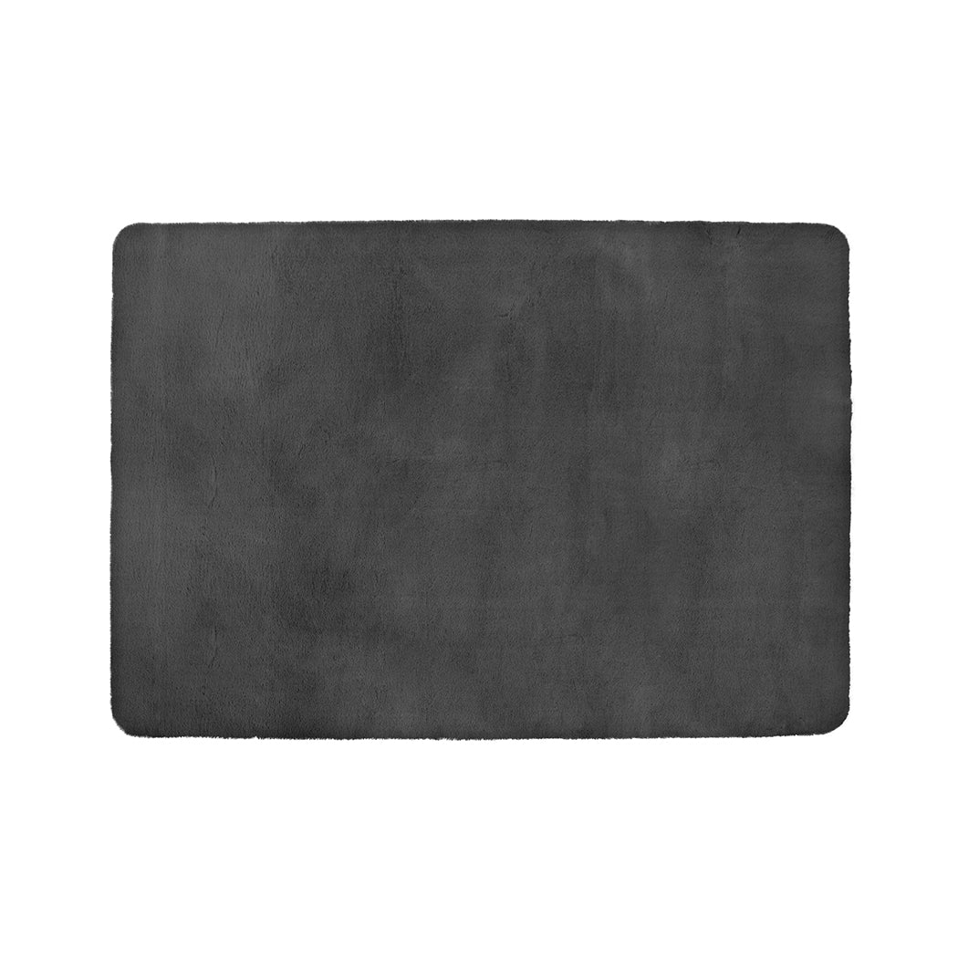 Marlow Floor Rugs Area Rug Fluffy Faux 140X200CM Grey-1919892882202955776
