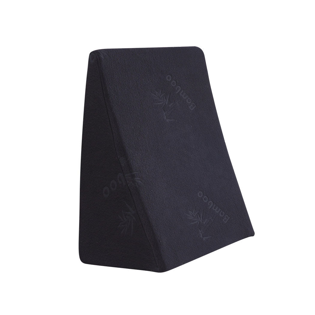 2x Cool Gel Memory Foam Bed Wedge Pillow Black 25x2-1954802699371417600