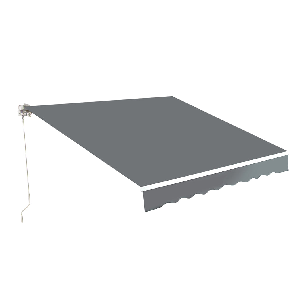 Mountview Folding Arm Awning Retractable Grey-1919892870811226112