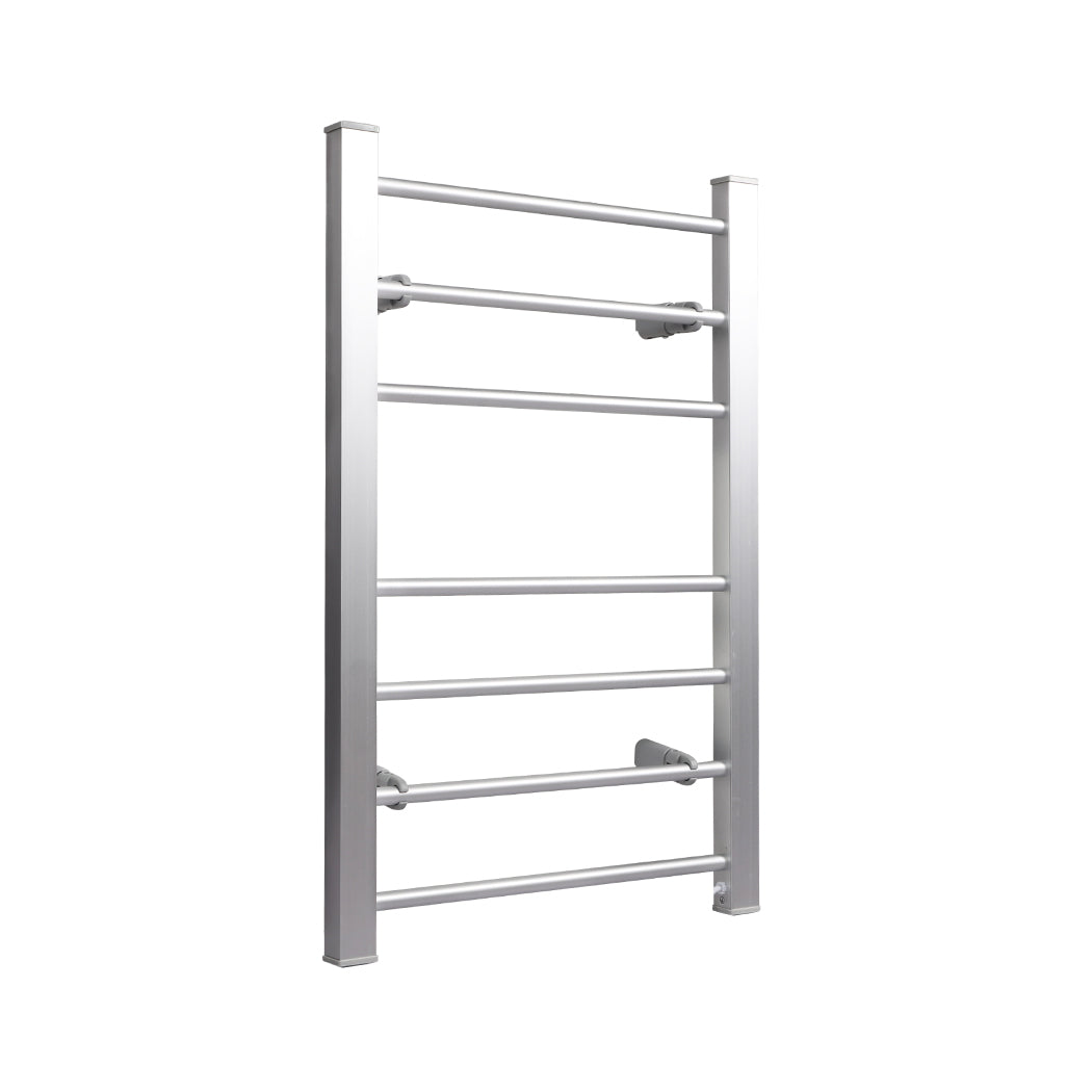 Heated Towel Rail Warmer Rack Wall Mounted Silver-1919892896757190656