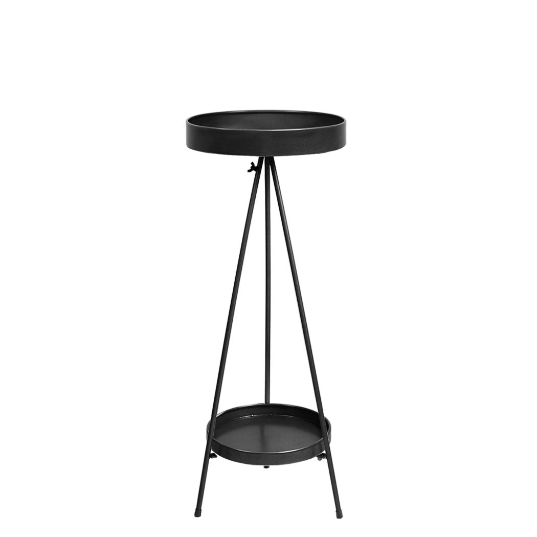 Levede Plant Stand 2 Tiers Outdoor Indoor Black Large-1910112302422691840
