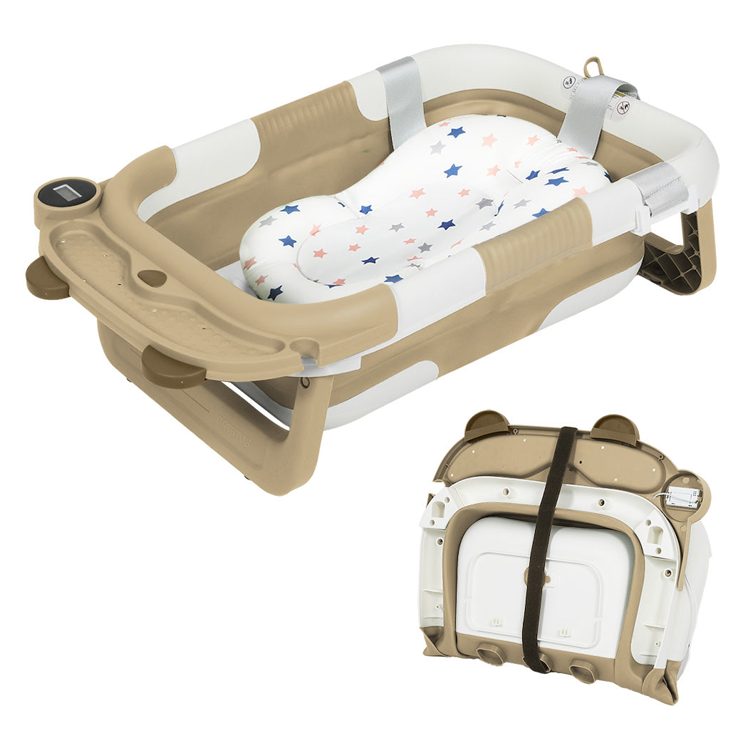 Bopeep Foldable Baby Bathtub 0-15months Beige-1954802472904167424