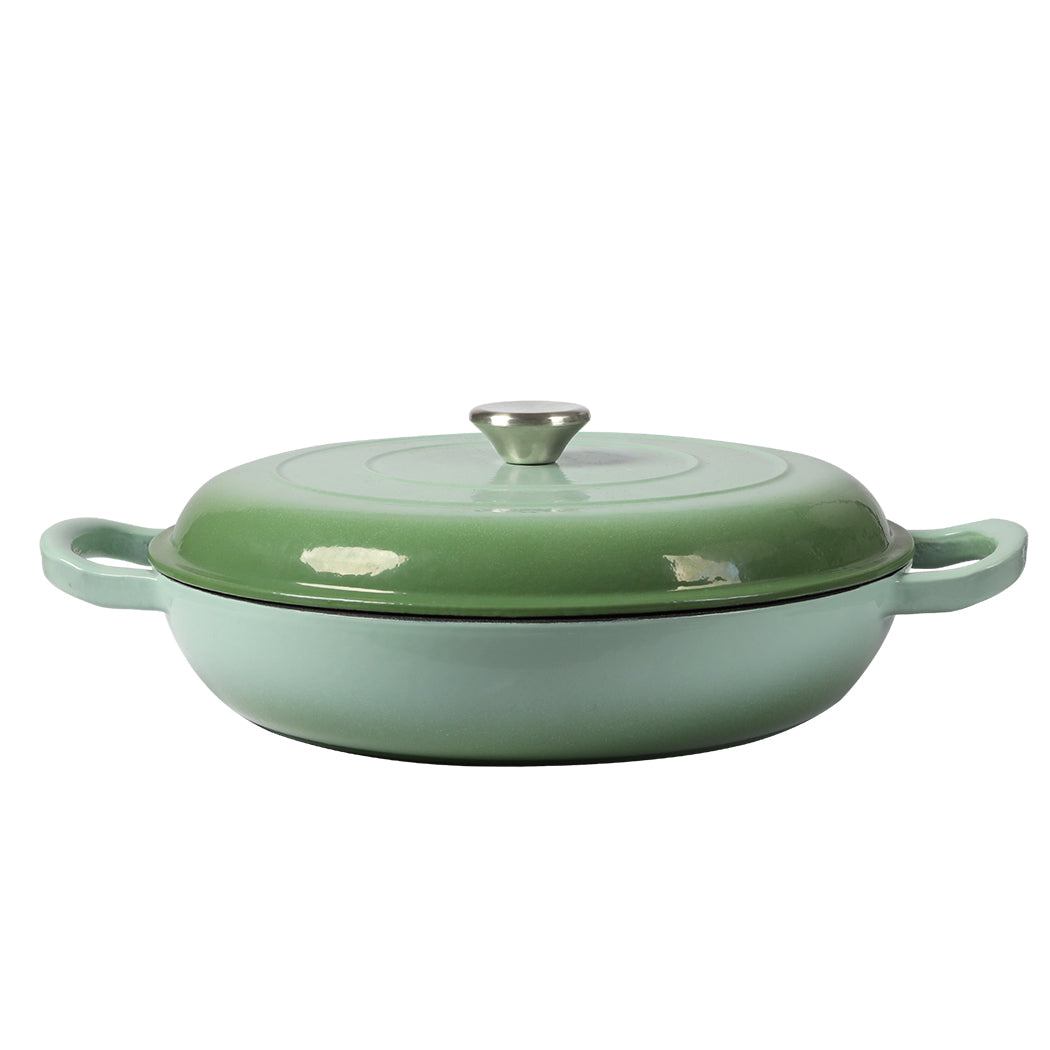 TOQUE 3.5L Enamel Dutch Oven Pan in Green Colour-1954802796524081152