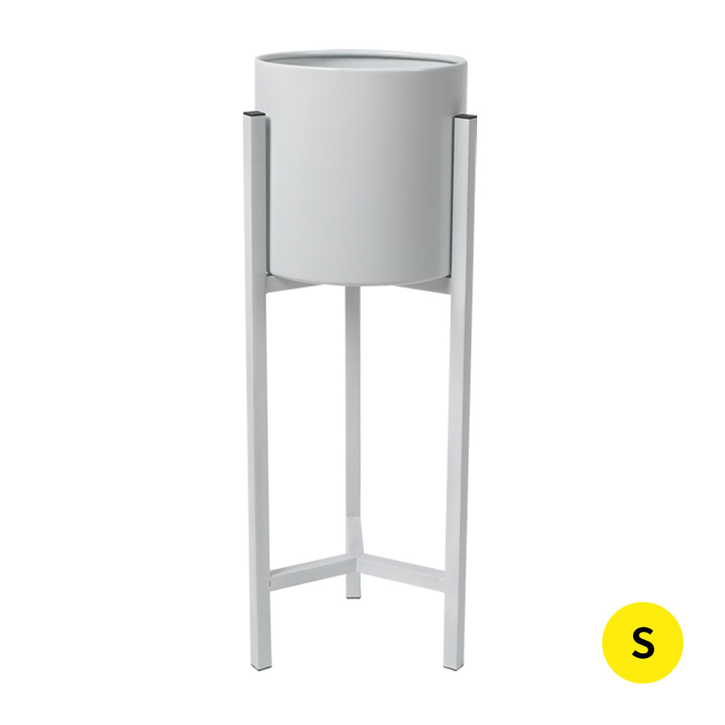 Levede Plant Stand Garden Planter Metal White Small-1910112816887631872