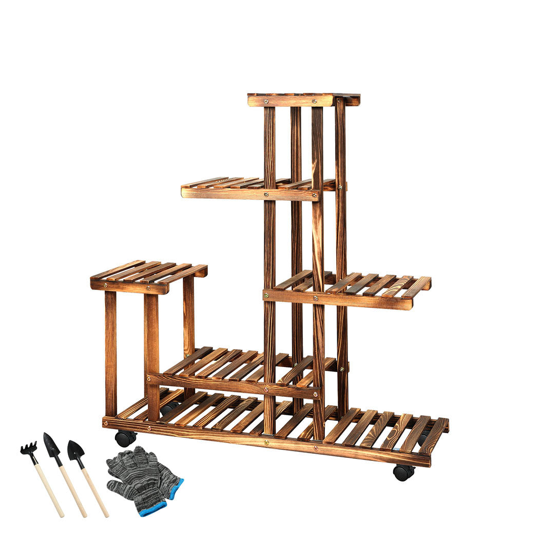 Levede 5-Tier Plant Stand Wood Wooden-1910112312400941056