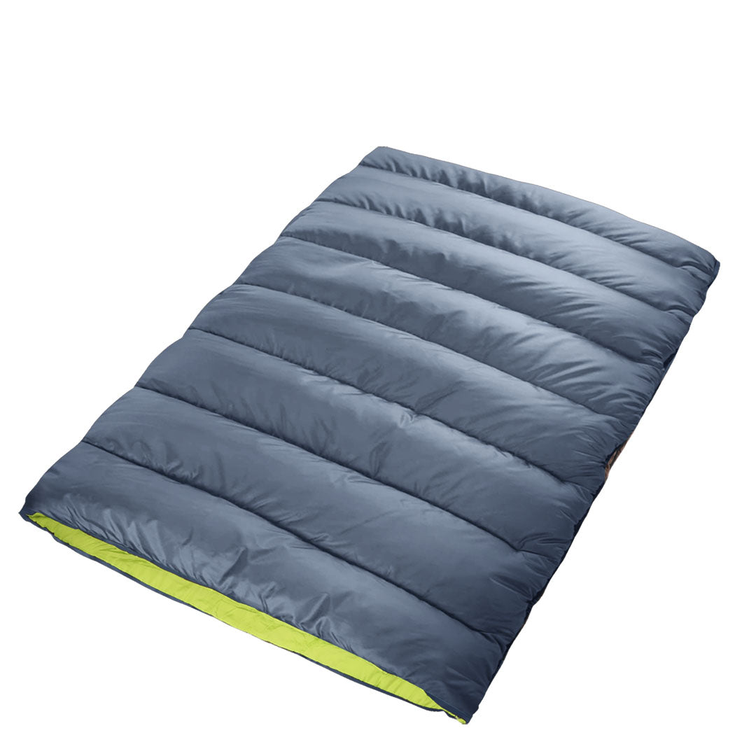 Mountview Double Sleeping Bag Bags Outdoor Grey-1954802649656332288