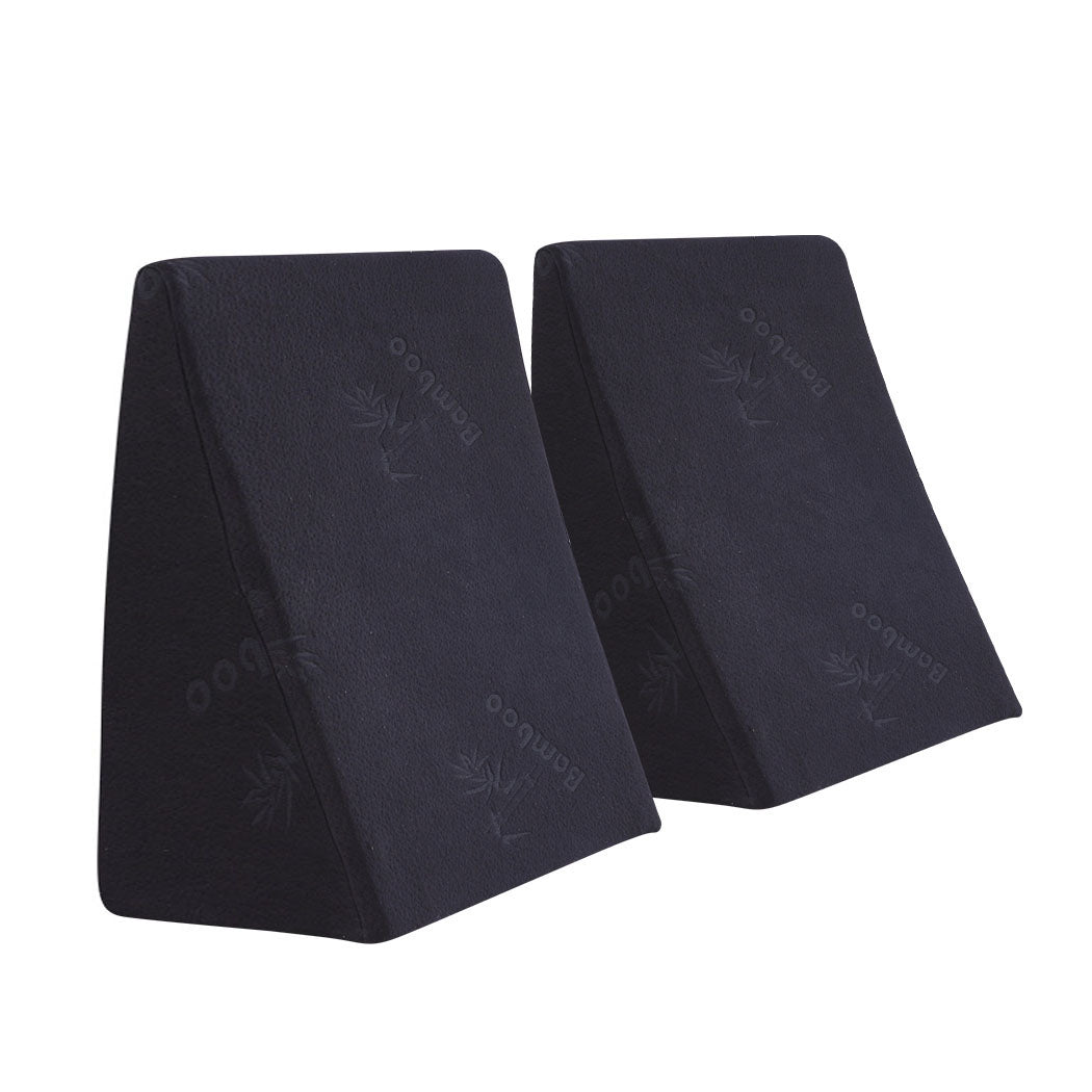 Cool Gel Memory Foam Bed Wedge Pillow Black 25+30-1954802699199451136