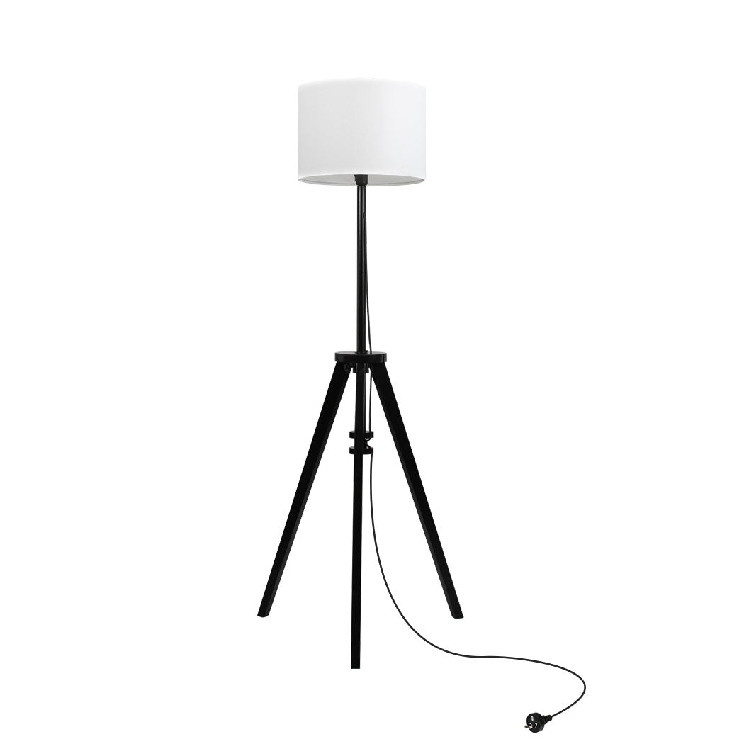 EMITTO Wooden Floor Lamp Modern Tripod Black-1954802836105728000
