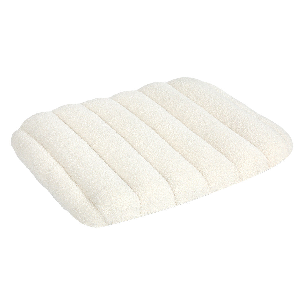 Pawz M Size Orthopedic Dog Bed with Sherpa Plush Removable Cover in White-1954802482236493824